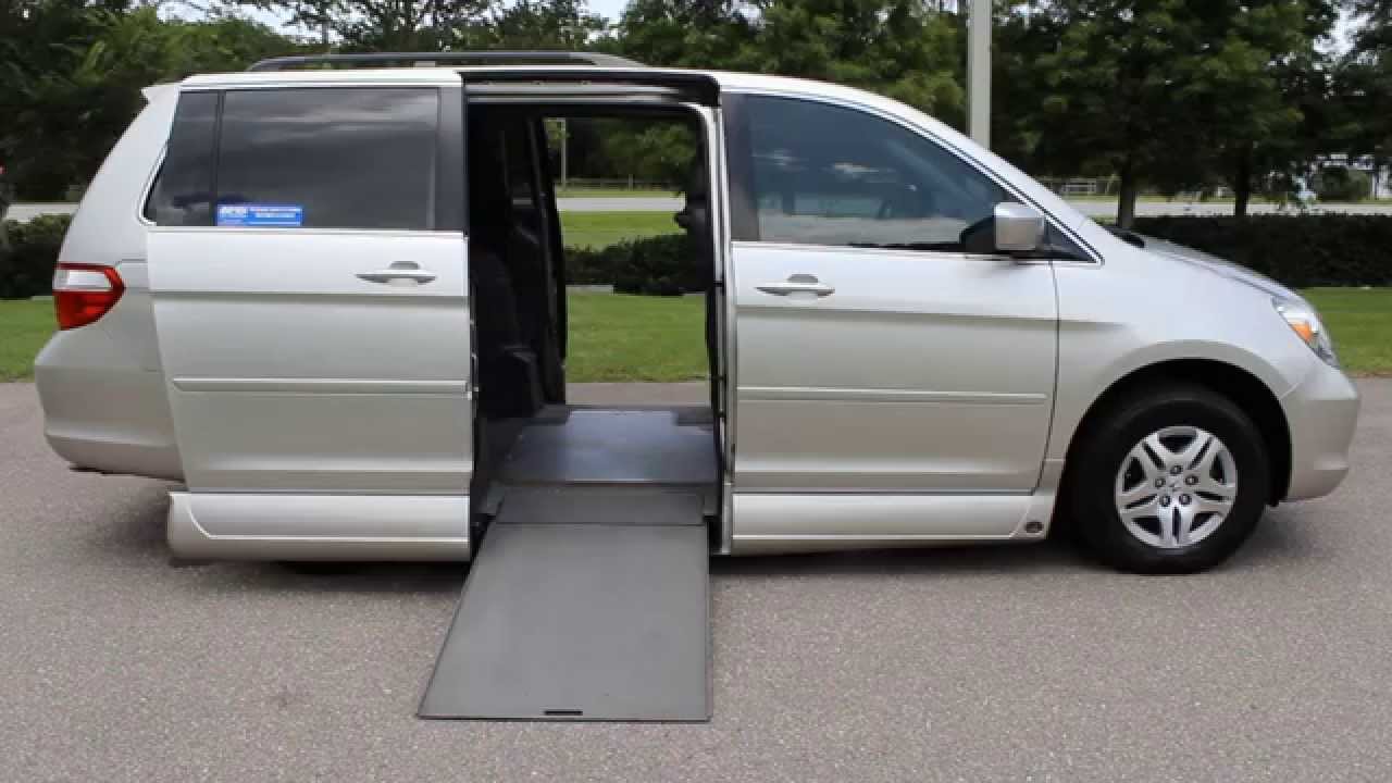 Vans fitted with ramps allow wheelchairs to be brought right into the vehicle and the driver can transfer to the seat.