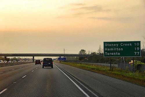 There are specific places to enter and exit a limited access highway, freeway, or interstate.