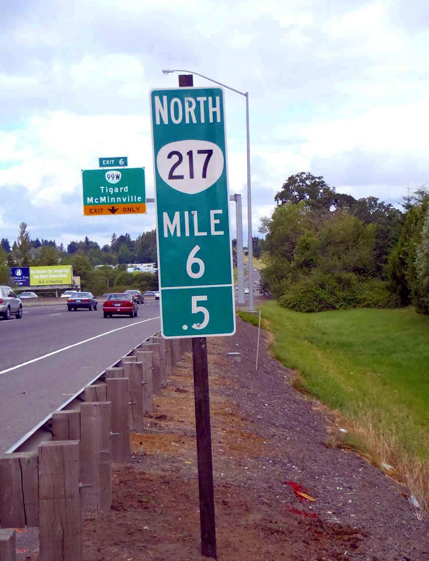 Mile markers are the most important navigational tool when driving along freeways.