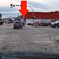 Failing to give the right-of-way to, or crowding pedestrians on a driver's test is an automatic fail.