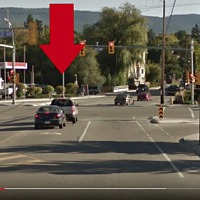 If you're turning left at a complex intersection, ensure that you get in the correct lane as soon as it starts for good defensive posturing.