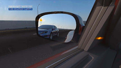 Even if your vehicle is fitted with convex mirrors and blind spot detectors, you still must shoulder check to drive defensively.