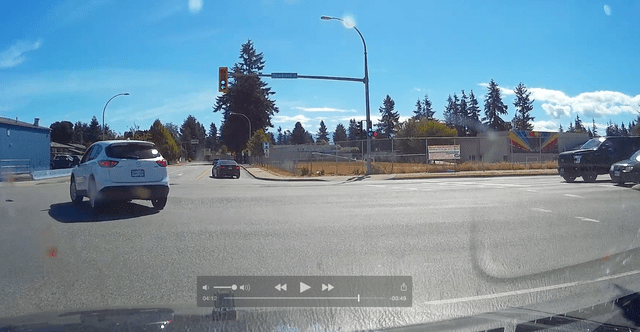 When turning left in a big intersection, you will have to drive into the intersection before turning.