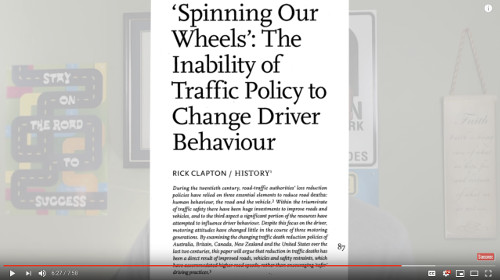 Spinning Our Wheels: The Inability of Traffic Policy to Change Driver Behaviour by Dr. Rick Clapton